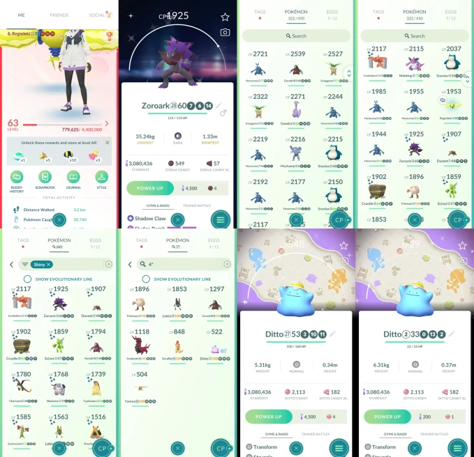 ACm1361 -lv 63 Valor | x15 2000CP | x1 Legendary | x60 shiny | x7 100IV | Regieleki | Shiny Charizard Zoroark Blastoise Venusaur Azumarill Lokix