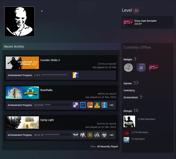 33Game-CS2 Prime+4Medals(10Y/5Y/Loyalty Badge/Global Offensive Badge)+14 Years of Service Steam