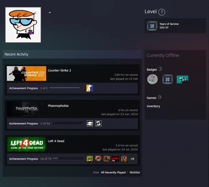 CS2 Prime 245 hours+5Medals(2019 Service Medal/10Y/5Y/Loyalty Badge/Global Offensive Badge)