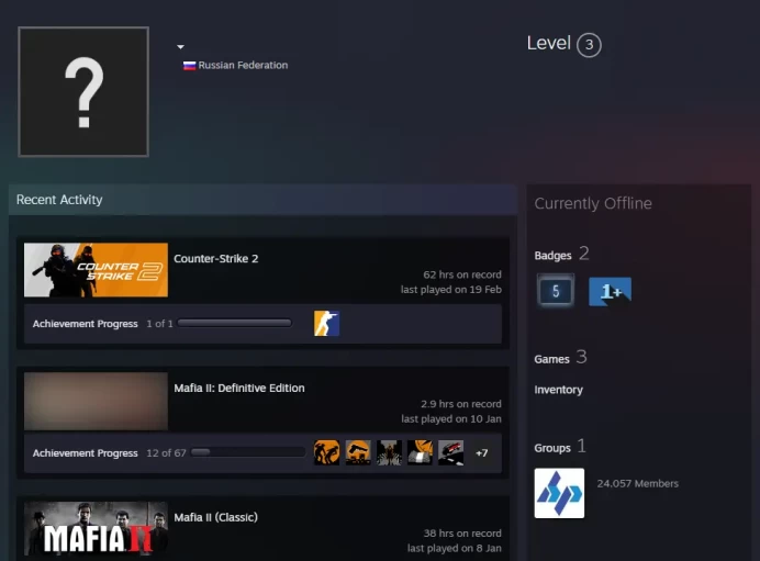 CS2 Prime 62 hours+4Medals(10Y/5Y/Loyalty Badge/Global Offensive Badge)