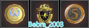 30Game-CS2 Prime 58 hours+3Medals(Loyalty Badge/5 Year Veteran Coin/Global Offensive Badge)