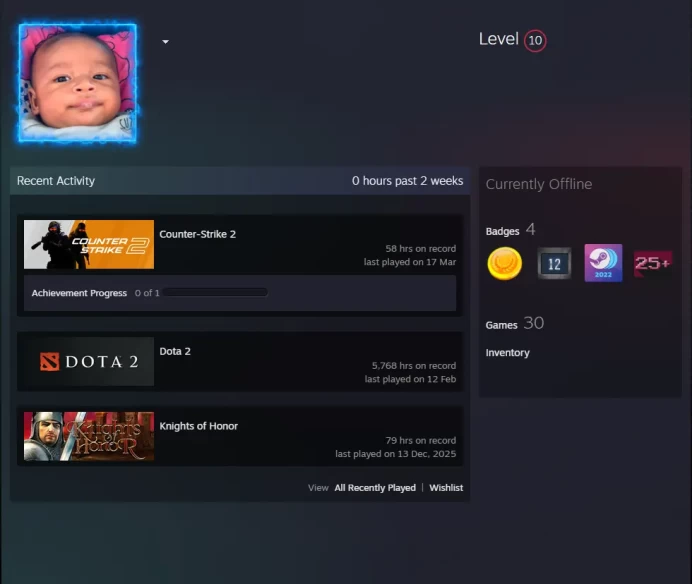30Game-CS2 Prime 58 hours+3Medals(Loyalty Badge/5 Year Veteran Coin/Global Offensive Badge)