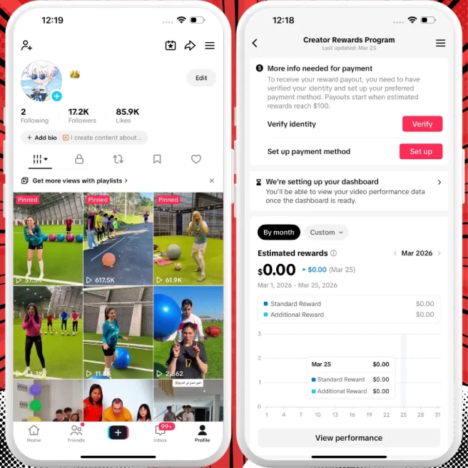 [Discounted] France Monetized Creator Rewards Program Account | 17K Authentic Followers & 85K Likes | Verified Screenshots + Good Standing