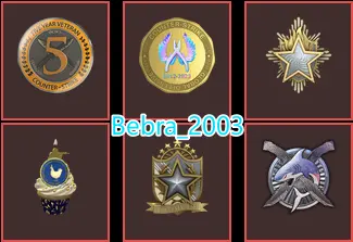 CS2 Prime 600 hours+6Medals(Diamond Operation Riptide/2022-2023 Service Medal/10 Year Birthday Coin/5Y/Global Offensive Badge)