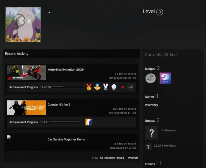 CS2 Prime 600 hours+6Medals(Diamond Operation Riptide/2022-2023 Service Medal/10 Year Birthday Coin/5Y/Global Offensive Badge)