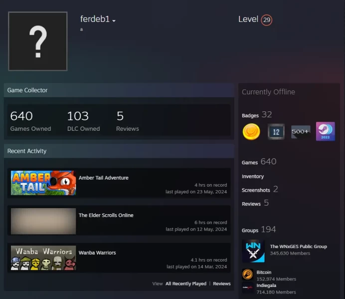Steam Paid games 640 Game for 3900$-Profile link