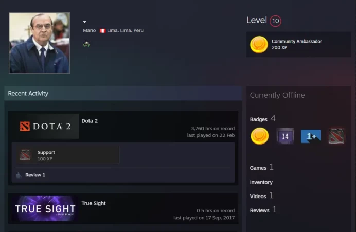 Dota 2 3760 hours-previous rank Legend 3 (3423MMR)10030 behavior