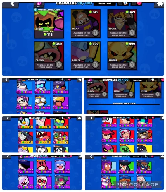 || RARE : 90K TROPHIES || 93/100 BRAWLER || SO MANY SKINS AND EMOTES || 3 HYPERCHARGE SKINS || 54 MAX BRAWLERS 35 HYPERCHARGED || 280 SKINS||KB3