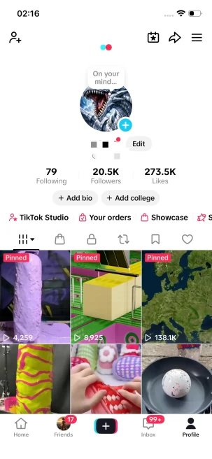 Monetized Account/ 20K Real Followers+270K Real Likes/ Creator Rewards Program Activated/ Live Stream/ Full Access