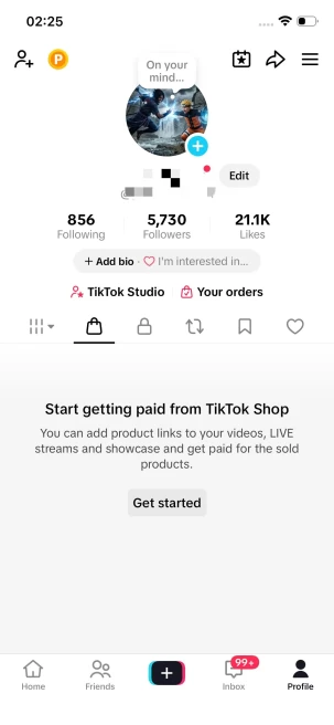 Instanly Delivery/ 5.7K Real Followers+20K Real Likes/ Tiktok Shop For Creator/ Live Stream/ Full Access