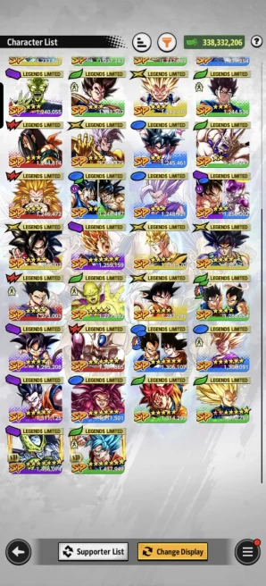 D995-IOS+Android-LR Vegito+UL SS4 Goku+50 Legends +Good Team+Daima+Fusions+Vip Equipment+SS2 Gohan+SS3 Vegeta+God Goku+Piccolo+Gohan+Goku Yellow