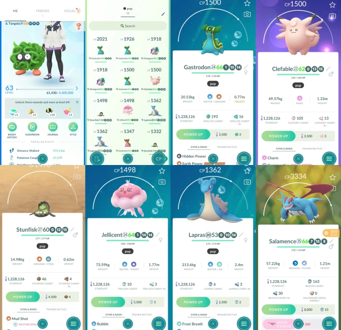 AC1363 -lv 63 Mystic | x3 3000CP | x30 2000CP | x10 Legendary | x1 SHUNDO | x46 shiny | x34 100IV | pvp 1500CP team | Xerneas Yveltal Zapdos kar