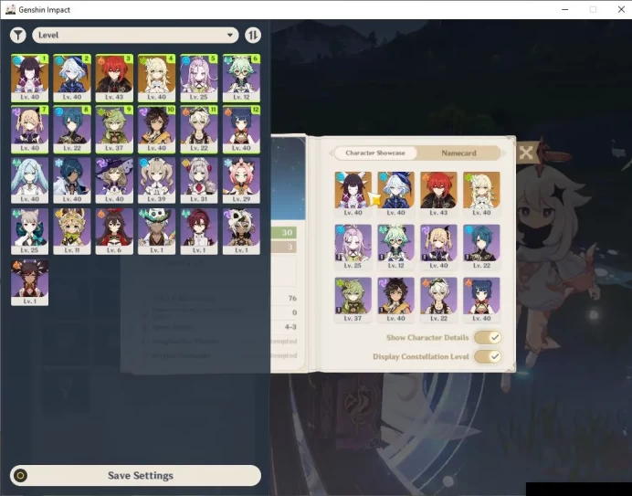 ASIA|Starter|AR 30| 2 Limited|Columbina,Furina [Diluc]|+21(*4Character)|Mc Female|Low Explore map|TakeMail|Check SS(GI5542)