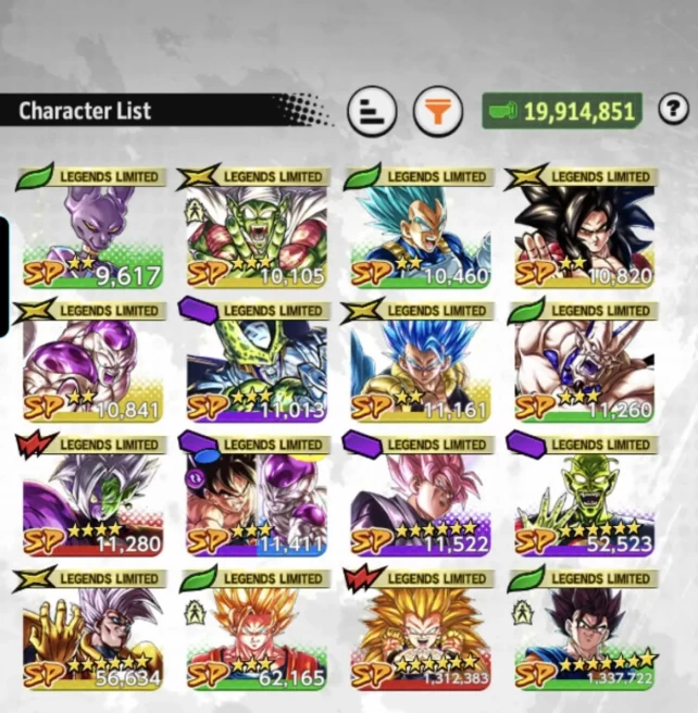 D998-IOS+Android-UL Zamasu+LR(Super Vegito+Piccolo)+Team Future+16 Legend Limited+Good Equipment+Rose+Demon King+Baby 2+Cell