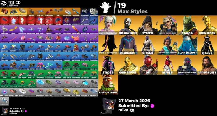 [PC/XBOX] 95 skins | Travis Scott | Astro Jack | Gold Midas | Gold Brutus | Fixer | Drift | Blackheart | Lynx |	Y732