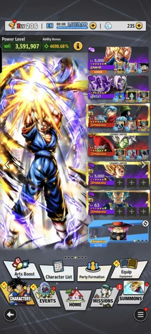 B17-IOS+Android-Vip Future+6 UL(Zamasu+Rose+SS2 Gohan)+LR Vegito+44 Legends+Vip Equipment+Good Zenkai+Zamasu Red+Goku Black+Trunks and Gohan