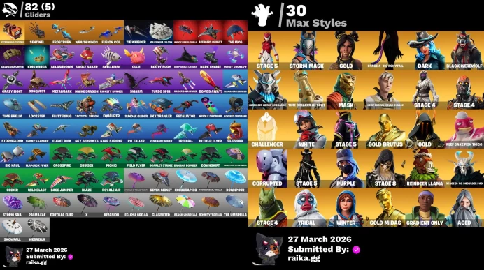 [PC/PSN/XBOX] 95 skins | Honor Guard | Glow | Gold Brutus | Gold Midas | Zenith | Calamity | The Prisoner | Fusion |	Y733