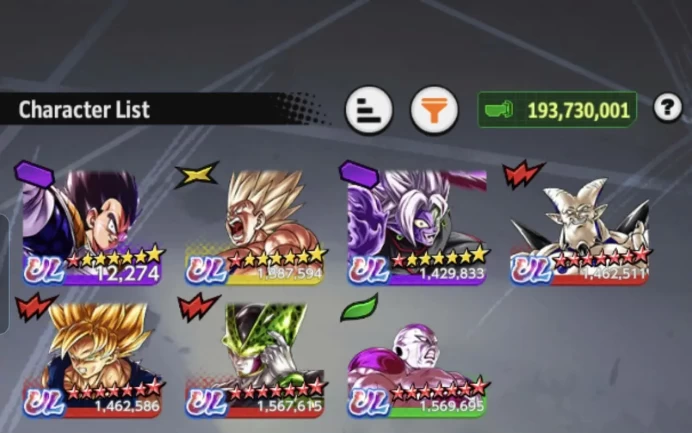 B22-IOS+Android-7 UL(Cell Full+Frieza Full+Zamasu+SS Goku)+LR Piccolo+Vip Equipment+47 Legends+SS2 Gohan 10 Red Star+Good Team Future+Gohan