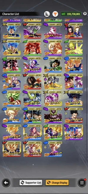 B22-IOS+Android-7 UL(Cell Full+Frieza Full+Zamasu+SS Goku)+LR Piccolo+Vip Equipment+47 Legends+SS2 Gohan 10 Red Star+Good Team Future+Gohan