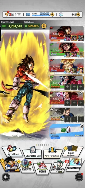 B23-IOS+Android-Good Team GT-4 UL(SS4 Goku Full Red Star+SS4 Vegeta)+23 Legends +Good Equipment+Nice Zenkai+SS4 Gogeta Zenkai+SS4 Goku Zenkai