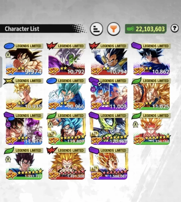 B25-IOS+Android-LR Vegito Full Red Star+15 Legends+16 Zenkai+Equipment+Gotenks Full Red Star+SS2 Goku+Vegito Green+Cell Zenkai+God Goku Zenkai