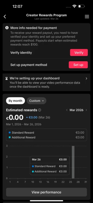 [FRANCE] Fully Monetized Creator Rewards Program Account – 10K Real Followers & 34K Likes | Instant Earnings, Full Access & Good Standing