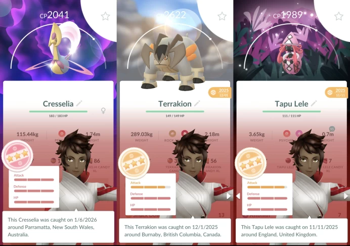 Level 70 PoGo || 8M Stardust, Hundo Cresselia, 4 Shiny Legends, 174 Shinies, 18 Hundos, 446 Total Pkm, 105 Legendaries, 3 Dmax, 20 Hatched. o083