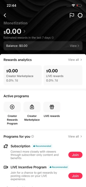 Instanly Delivery/ Monetized 51K Real Followers+270K Real Likes Account/ Creator Rewards Program Activated/ Full Access