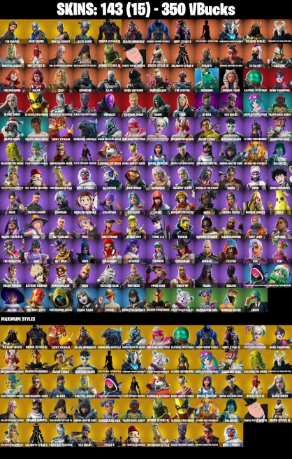 PC | 143 SKINS | THE REAPER | BLUE SQUIRE | ROYALE KNIGHT | ELITE AGENT | OMEGA (STAGE 5) | HYBRID (STAGE 4) | HARBINGER ARMOR OMEGAROK | COL...