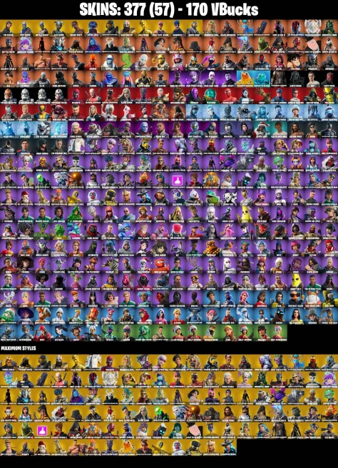 [PC/NS]&nbsp; 377 SKINS | OG STW | THE REAPER | BLUE SQUIRE | ROYALE KNIGHT | ELITE AGENT | TRAVIS SCOTT | ASTRO JACK | 170 VB...