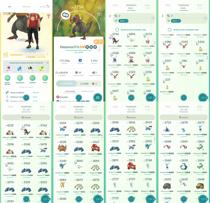 AC1364 -lv 62 Instinct | x28 3000CP | x165 2000CP | x67 Legendary | x13 SHUNDO | x45 shiny | x22 100IV | Shiny Moltres Yveltal | Shundo Haxorus 
