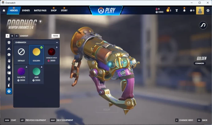3302 LEGACY COMPETITIVE POINTS / 3 Golden Weapons / NOIRE / Full Mail Access / see the picture / Please Read Description / zjgx3