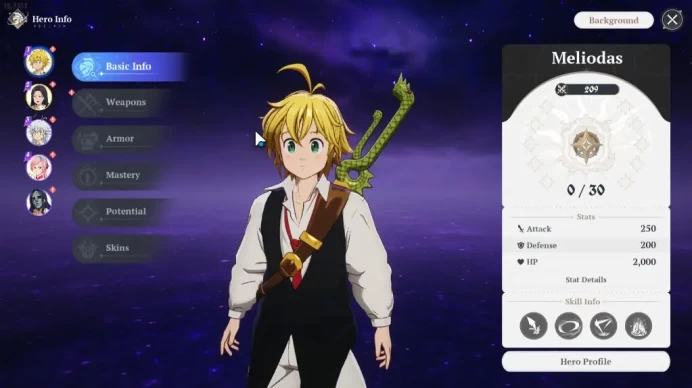 [EU] Lv2 Fresh Starter | 2 SSR |Meliodas, Guila and 3 SR|11 Hero Ticket|Act 1 Story| Log Netmarble |Take Gmail |Check SS(SDO831)