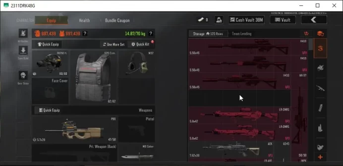 MOBILE Lv30|SV 52M|CV 38M|1 Utopia|M4A1 Max Velocity,ACE31 Crow,MPX Edge,Etc|Many Skin|CN Off|Infinite|Check SS(AB2845)