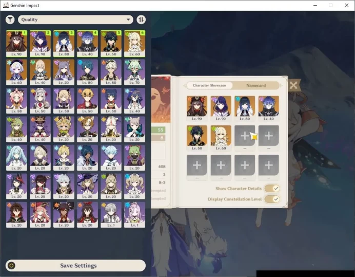 ASIA|AR55| 5 Limited+2(*5Weapon)|[HuTaoC3+sign,Raiden,Yelan,Flins,Kinich],QiqiC2,Etc|Reoni On|Mc FeMale|TakeMail|CheckSS(GI5566)