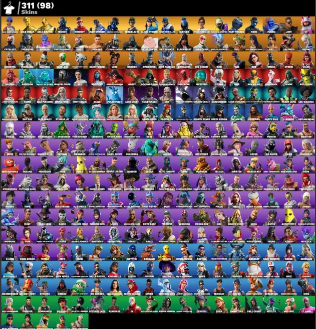 (PC PSN XBOX) 311 skins | LEVIATHAN AXE / MIDAS REX / BACKLASH / LARA CROFT / THE JOKER / CANDY AXE / Renegade Raider | Blue Team Leader | Gold 
