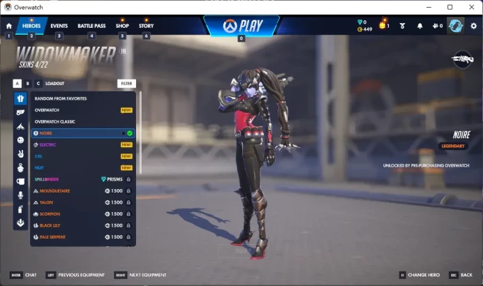 NOIRE / 2 Gold Weapons / Full Mail Access / see the picture / Please Read Description / Nikit