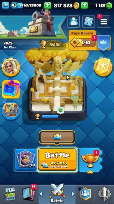 Lv 43|Trophy 9218|KTL 14|Limited Skin|Card 120|1 HERO 9 EVO 7 Champs 21 Legendary 33 Epic 30 Rare 29 Common|TakeEmail(CR1656)