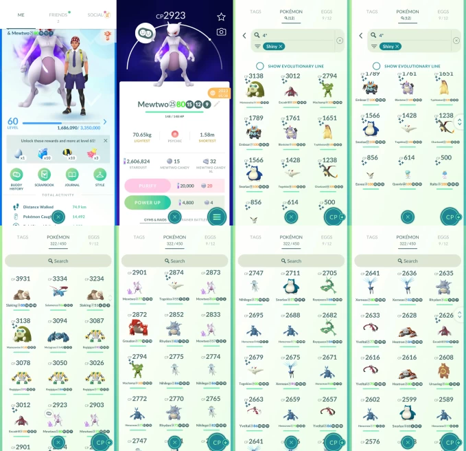 AC1368 -lv 60 Mystic | x10 3000CP | x139 2000CP | x66 Legendary | x12 SHUNDO | x61 shiny | x25 100IV | Mewtwo shadow | shundo Hat Blastoise Char