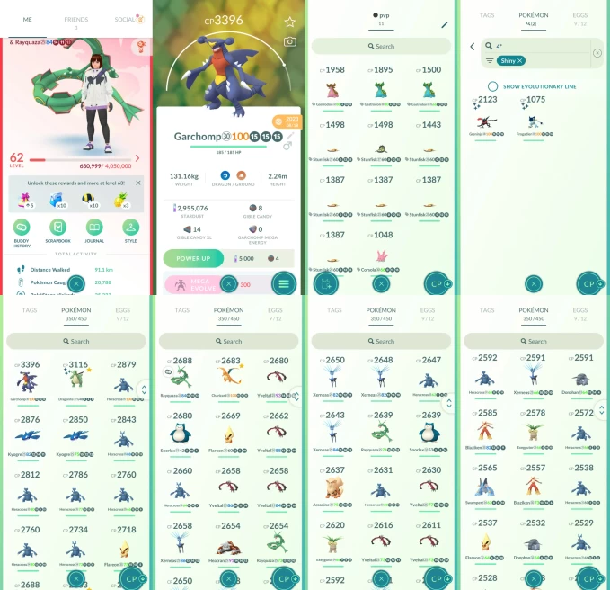 AC1372 -lv 62 Valor | x2 3000CP | x129 2000CP | x54 Legendary | x2 SHUNDO | x58 shiny | x24 100IV | Cresselia Xerneas Regidrago Yveltal Rayquaza