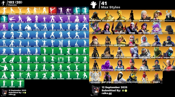 [Rent Cheap Accounts for 14 Days] 97 skins | OG STW | Jules | Arcane Vi | Peely | Catalyst | Gold Brutus | Gold Midas	NN08