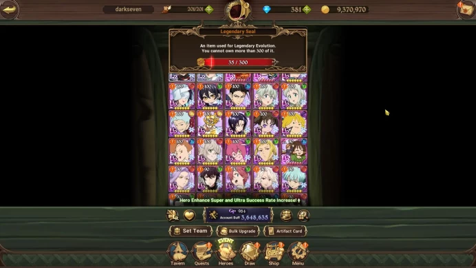 Global|3,6M CC|381 DM|2 LR+8 UR|Madness2/6,Elizabeth,Meresca,Tristan,KDiane,Sabunak,Mael2/6,Thor2/6,etc|Code Only|(SDS4007)