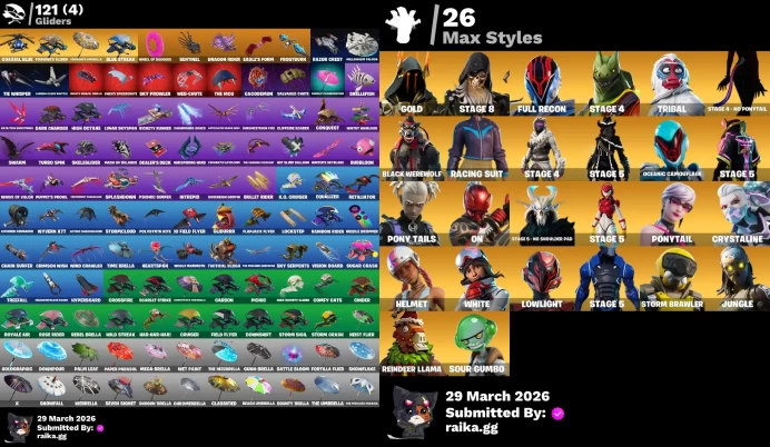 [PC/XBOX] 151 skins | Og STW | The Reaper | Elite Agent | Blue Team Leader | Carbon Commando | Cloud Striker | Take The L | Leviathan Axe |	Y741