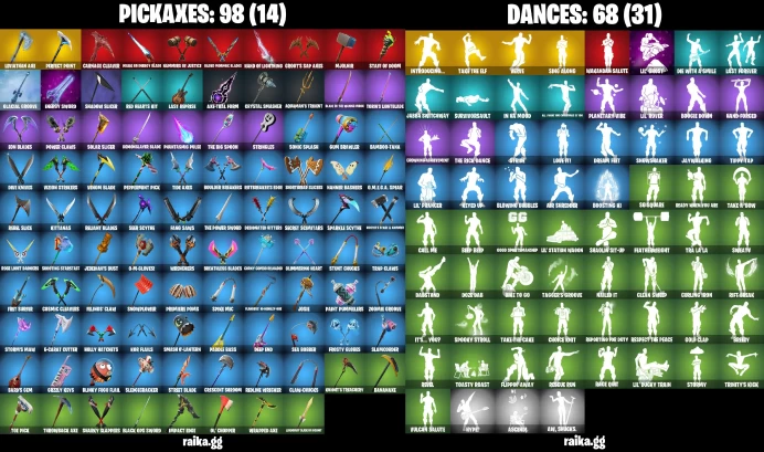 66 skins | Leviathan Axe | Aura | Tony Stark | Mystique | Jabba Switchway | Cloud Striker | Fixer	NN65