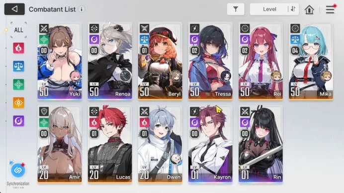 GLOBAL Lv48|21K Crystal+1 Omega Code+70 SA Anchor|4 SSR [Yuki,Renoa,Kayron,Rin]+7 SR[BerylM1,MikaM4,Etc]|Stove|Check SS(CZN1789)