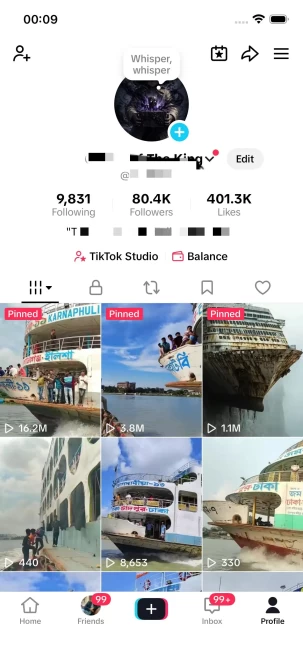 Instanly Delivery/ Monetized 80K Real Followers+400K Real Likes Account/ Creator Rewards Program Activated/ Full Access