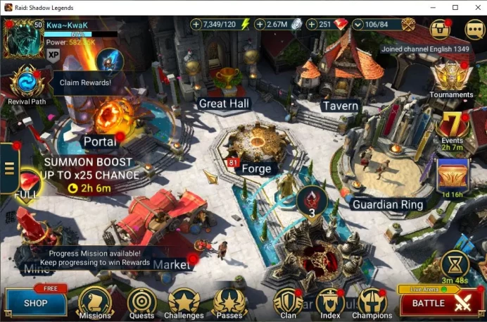 Lv50 582K Power|1 Mythical (Nais)|19 Legendary (Craklin,Ninja,Wukong,Rathalos,Xenomorph,Alice,Etc)|7,3K Energy|Plarium(RSL1362)