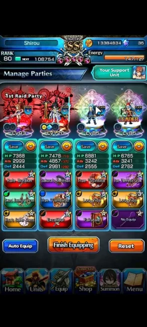 Global|Rank 80|19 Ascend|EmiyaTW,S Miyu,MiyuTW,Isllid,Luvia&Rin,Luhan,Chloe,Saber,Etc|Lpot 716|Check SS|(GS2297)