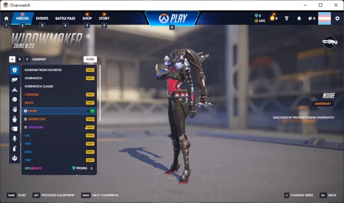 NOIRE / 4 Gold Weapons / Full Mail Access / see the picture / Please Read Description / 02244