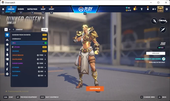 80 MYTHIC PRISMS / 4 Gold Weapons / Full Mail Access / see the picture / Please Read Description / Claudi